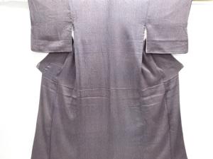 アンティーク　錦紗　縞に葵模様着物